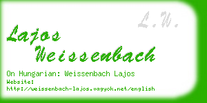 lajos weissenbach business card